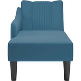 vidaXL Počivaljka od baršun s rukonaslonom plava | shoptok.hr