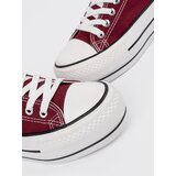 Shelvt Women's burgundy platform sneakers | Shoptok.si