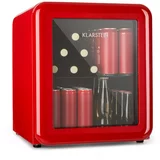 Klarstein poplife, hladilnik za pijače, 48 l, 0 - 10 °c, retro dizajn, rdeč
