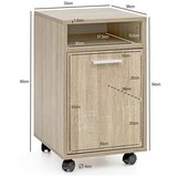 MID.YOU PREDALNIK NA KOLESCIH barve hrasta | Shoptok.si