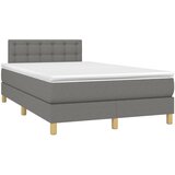  The Living Store Box spring postelja z vzmetnico temno siva 120x190 cm blago - Box Spring Postelja, (21497816) | Shoptok.si