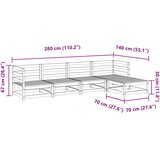  5-dijelni set vrtnih sofa od masivnog drva duglazije | shoptok.hr