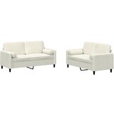 vidaXL 2-dijelni set sofa s jastucima krem baršunasti | shoptok.hr