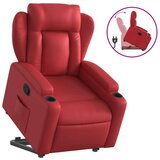  Naslonjač na podizanje od umjetne kože crveni | shoptok.hr