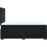 vidaXL Box spring postelja z vzmetnico črna 120x190 cm žamet | Shoptok.si