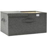  Kutija za pohranu od tkanine 50 x 30 x 25 cm antracit | shoptok.hr