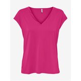 Only Dark pink women's basic T-shirt Free - Women | Shoptok.si