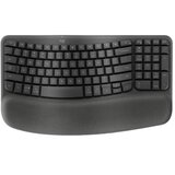 Logitech tastatura USB Wireless Bluetooth Wave Keys ergonomic keyboard US Graphite Cene