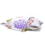Family posteljina saten Gloria Collection 3PIP hortenzije bijela | shoptok.hr