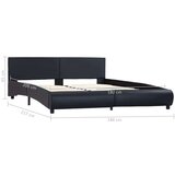  Okvir za krevet od umjetne kože s LED svjetlom crni 180x200 cm | shoptok.hr