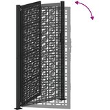  Vrtna vrata crna 100x175 cm čelična križna konstrukcija | shoptok.hr
