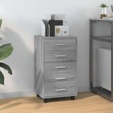  Ladičar s kotačićima siva boja hrasta od konstruiranog drva | shoptok.hr