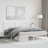  Metalni okvir za krevet s uzglavljem bijeli 150x200 cm | Eponuda.ba