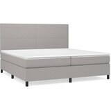  s oprugama i madracem svjetlosivi 200 x 200cm od tkanine | shoptok.hr