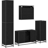 vidaXL set namještaja za kupaonicu 4 pcs crni hrast 90 x 33 x 60 cm | shoptok.hr