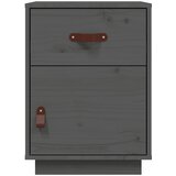  Noćni ormarići 2 kom sivi 40 x 34 x 55 cm od masivne borovine | Eponuda.com