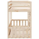 vidaXL Krevet na kat 75 x 190 cm od masivne borovine | shoptok.hr
