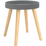  Bočni stolić sivi 38 x 38 x 40 cm konstruirano drvo i borovina | Shoptok.si