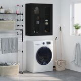 Maison Chic Stenska omarica - Zidna omarica črna 69,5x34x90 cm iu851, (22063195) | Shoptok.si
