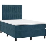 Box spring krevet s madracem tamnoplavi 120 x 200 cm baršunasti | Eponuda.com