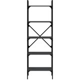 Regal za knjige 5 razina crni 56x31,5x174 cm konstruirano drvo | Eponuda.com