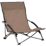  Zložljivi stoli za na plažo 2 kosa taupe blago, (20804213) | Shoptok.si
