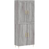  Visoka komoda siva sonome 69,5x34x180 cm od konstruiranog drva Slike