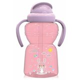Lorelli sportska flašica za bebe sa slamčicom i ručicama animals 325 ml roze Cene