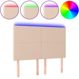  LED uzglavlje boja cappuccina 144x5x118/128cm od umjetna koža | shoptok.hr