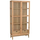 Rowico Vitrina u dekoru hrasta s kliznim vratima u prirodnoj boji 100x203 cm Hazelton – | shoptok.hr