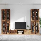  Set TV komoda s ladicama s policom Staro drvo Konstruirano drvo | shoptok.hr