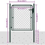  Vrtna vrata Čelik 100x75 cm Zelena | shoptok.hr