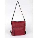 Shelvt Red women&#039;s backpack bag with tassels Cijene