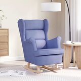  Stolica za ljuljanje 74x90x102 cm od tkanine traper-plava | shoptok.hr