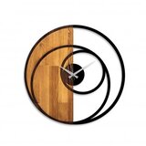 WALLXPERT Circle Zidni sat, 56x3x56 cm, Braon-crni | Eponuda.ba