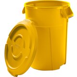 rothopro Večnamenska posoda s pokrovom, prostornina 120 l, izvedba primerna za živila, rumene barve | Shoptok.si