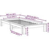 vidaXL Okvir kreveta bez madraca voštano smeđi 75 x 190 cm od borovine | shoptok.hr