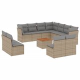 Maison Chic Seti vrtnega pohištva - Vrtna garnitura - Vrtni pohištvo set 12-delna z blazinami bež poli ratan, (21810518) | Shoptok.si