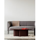 noo.ma Bordo rdeča klubska mizica z mizno ploščo v hrastovem dekorju 50x115 cm Looi – | Shoptok.si