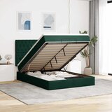  Ottoman krevet s madracima tamnozeleni 140x190 cm baršun | Eponuda.ba