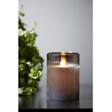 Star Trading Siva LED sveča iz voska v steklu M-Twinkle, višina 7,5 cm | Shoptok.si
