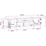  LED TV kabinet Staro drvo Konstruirano drvo | shoptok.hr