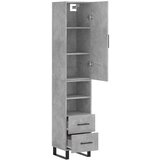  Visoka komoda siva betona 34 5x34x180 cm od konstruiranog drva | shoptok.hr
