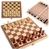VERKGROUP VERK GROUP 3v1 lesena šahovnica backgammon in dama 30×30cm lesene figure 18277 | Shoptok.si