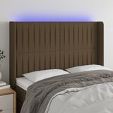  LED uzglavlje tamnosmeđe 147x16x118/128 cm od tkanine | shoptok.hr