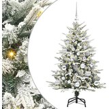 vidaXL Umjetna predsvetljena božićna jelka s kompletom kroglica Zelena | Shoptok.si