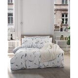 Colourful Cotton paradise whitedark bluegreen ranforce single quilt cover set (de) Cene