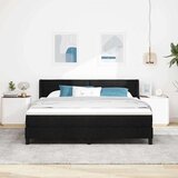 Box Postelja z vzmetnico z vzmetnico Črna 200 x 180 cm Poliester, (5000141856) | Shoptok.si