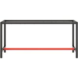  Okvir za radni stol mat crni i mat crveni 170x50x79 cm metalni | Eponuda.ba