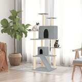  Penjalica za mačke sa stupovima za grebanje svjetlosiva 153 cm | shoptok.hr